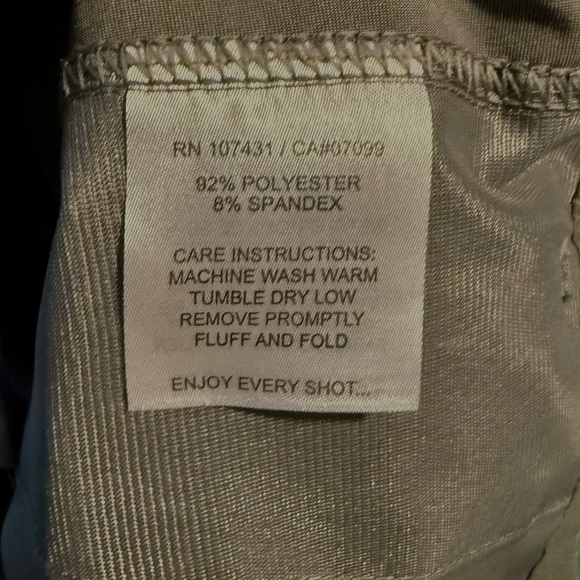 LinkSoul Golf Shorts Size 34 Khaki Color 10” Inseam - Picture 4 of 6